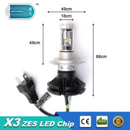 LED headlight X3 H4 6000K